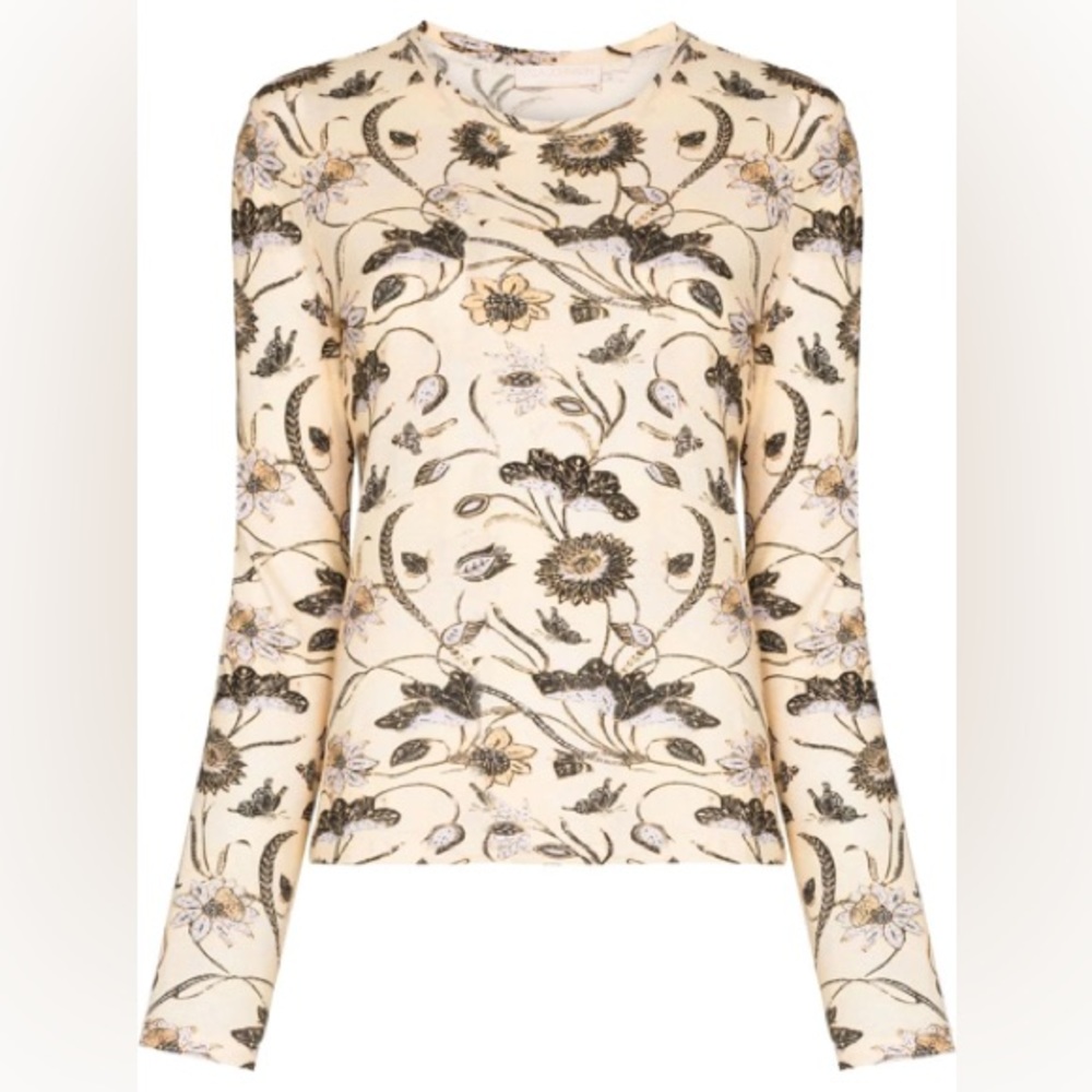 Ulla Johnson yellow floral long sleeve shirt